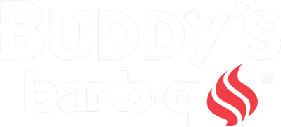 white Buddy's BBQ logo