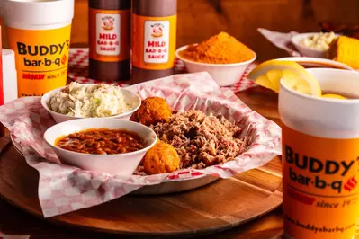 plate of  food at Buddy's Bar-b-q