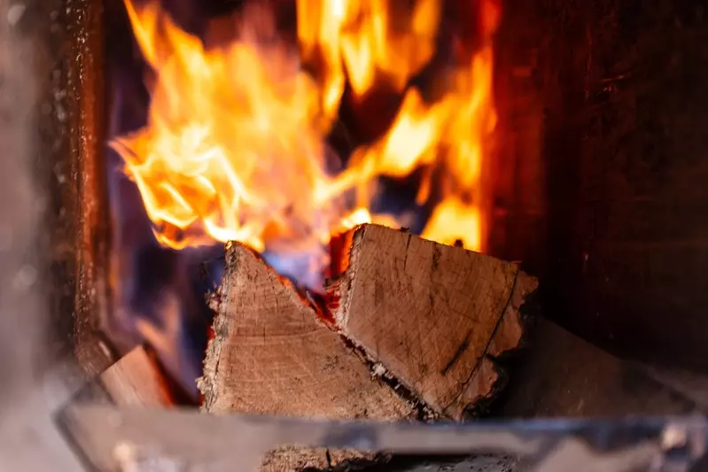 hickory wood in smoker at Buddy's bar-b-q